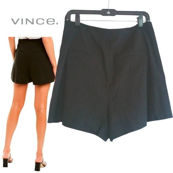 VINCE NEW Preppy Center Pleat Pockets Linen Mini Skirt 10 - Picture 8 of 12